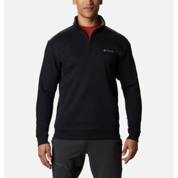 Columbia Muške Majice S Kapuljačom - Hart Mountain II Half Zip Crne | CEHS-24189